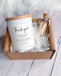 Personalised Thank You Scented Candle