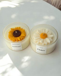 Sunflower and Daisy Soy Candle, 200g
