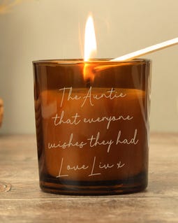 Personalised Amber Glass Candle
