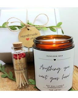 Custom Text Soy Candle