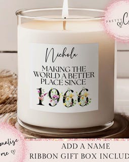 1966 Birth Year Scented Candle