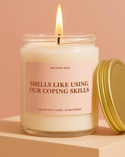 Coping Skills Funny Custom Candle