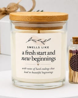 New Beginnings Personalised Soy Candle