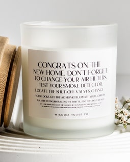 New Home Checklist Candle