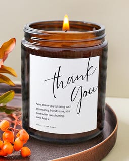Personalised Thank You Candle