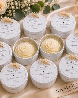 Personalised Wedding Favour Candle