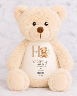 Personalised Birth Details Teddy Bear