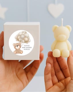 Mini Teddy Bear Soy Candles with Personalised Box